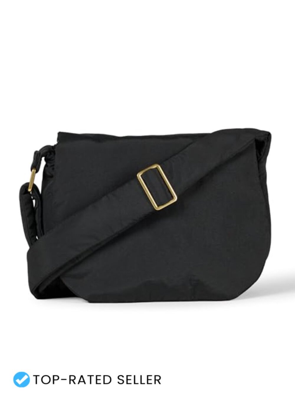 Lightweight Nylon Adjustable Crossbody Flap Bag Zipper